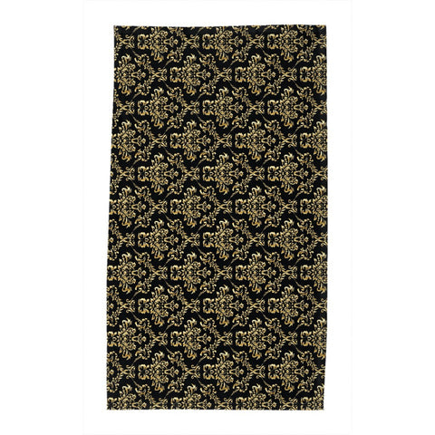 Gold and Black Vintage Design Tea Towel