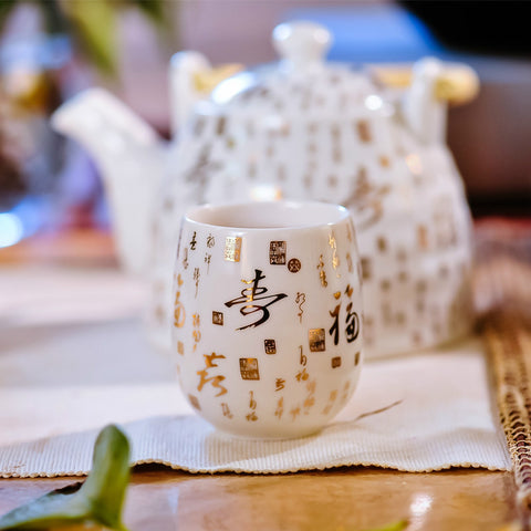 Chinese Style Gold Glazed Tea Pot