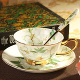 Fashion Ceramic Tea Cup, Spoon, And Saucer